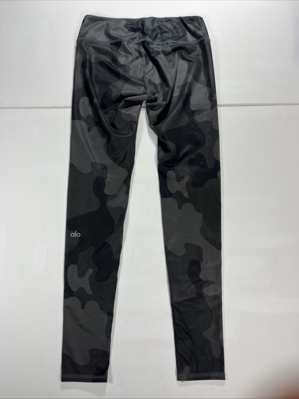 Alo Yoga Vapor Leggings Camo Black Gray Gym Yoga Womens L
